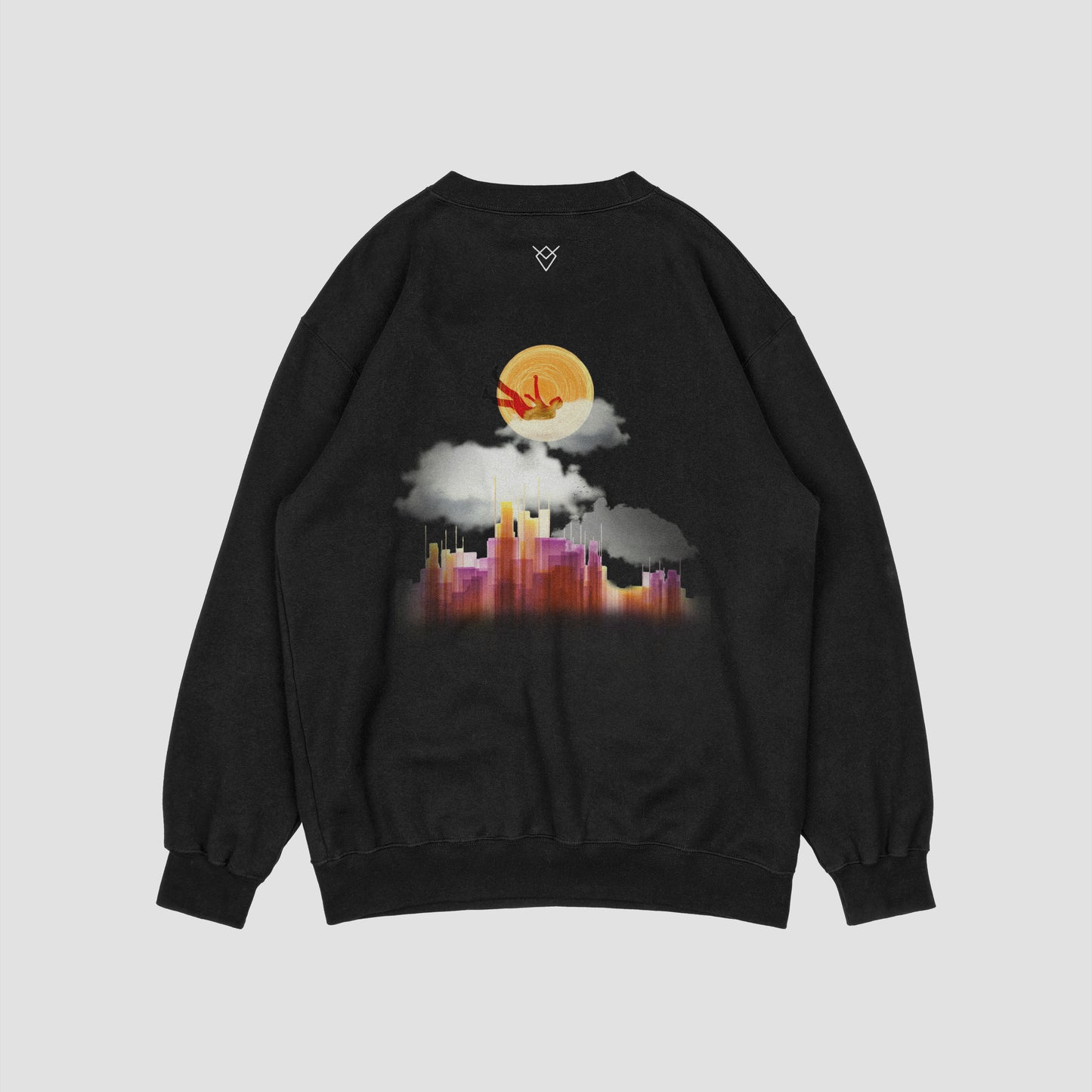 EXTROVERT FALLING SKIES. Black Sweatshirt