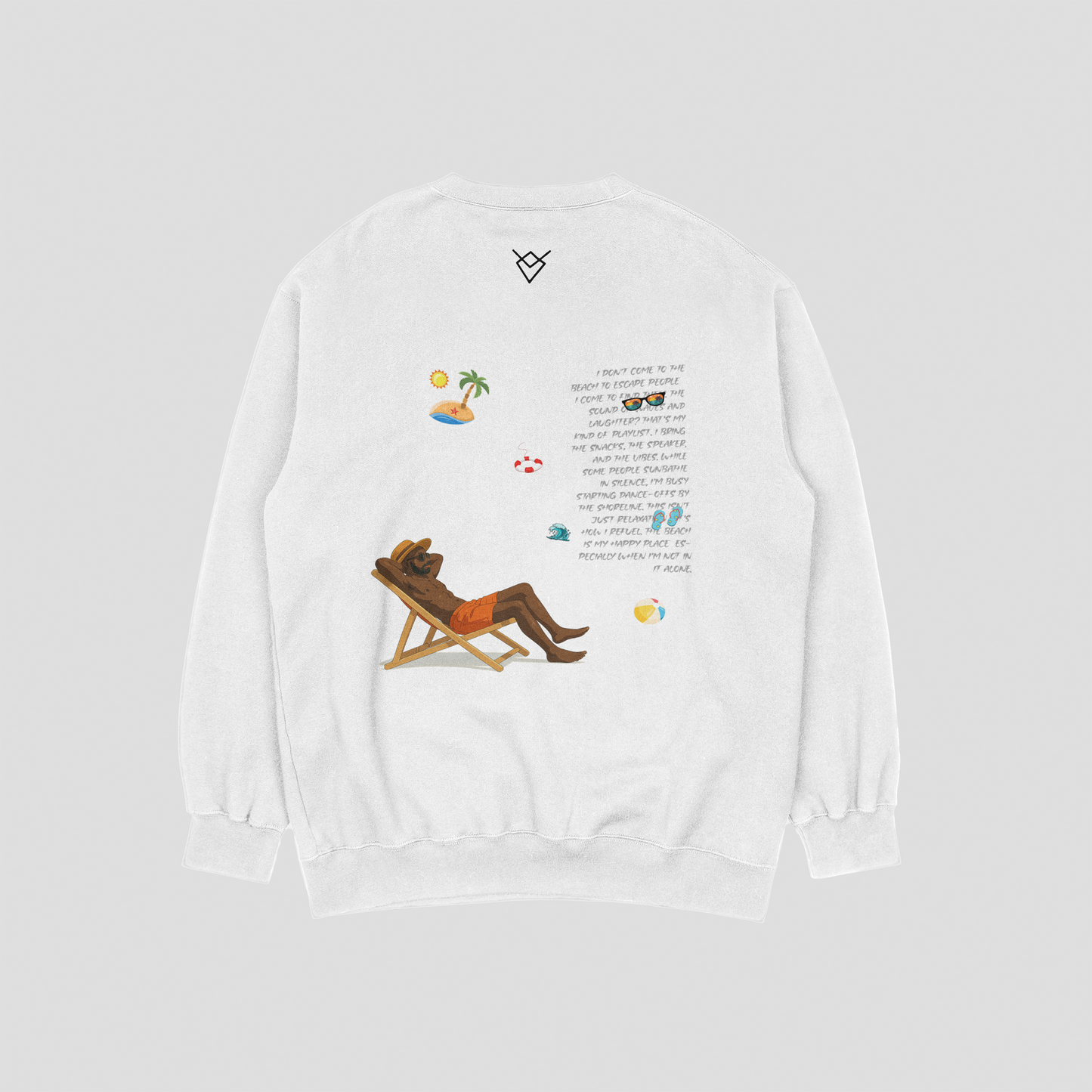 EXTROVERT BEACHWAYS. White Sweatshirt