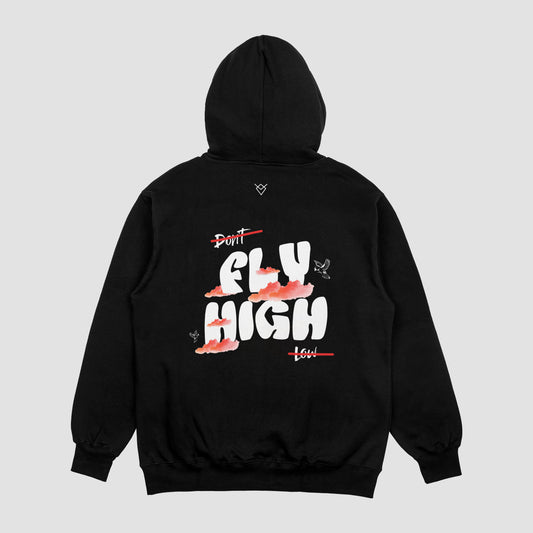 FLY HIGH. Black Hoodie