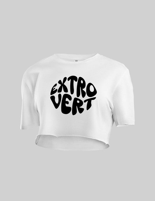 EXTROVERT. Crop Top