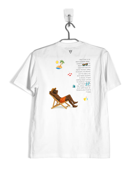 EXTROVERT BEACHWAYS. White T-Shirt