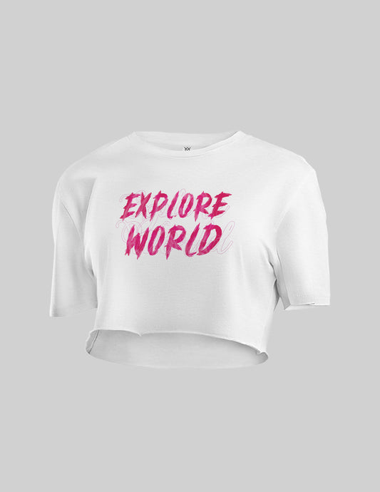EXPLORE THE WORLD. Crop Top